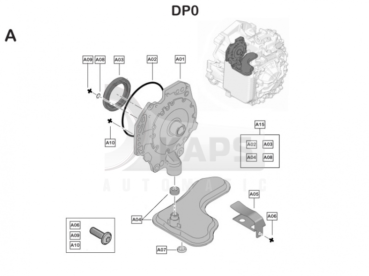 Схема акпп dp0