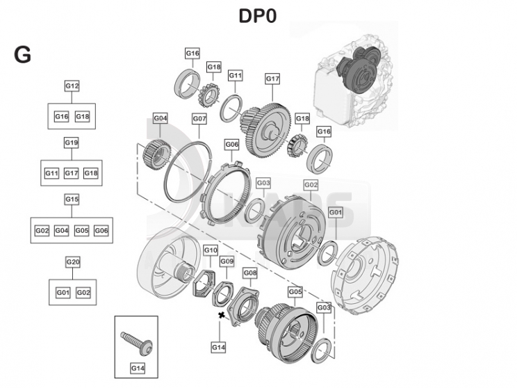 Схема акпп dp2