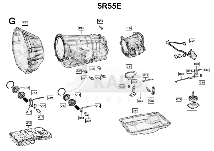 Схема акпп 4r55e