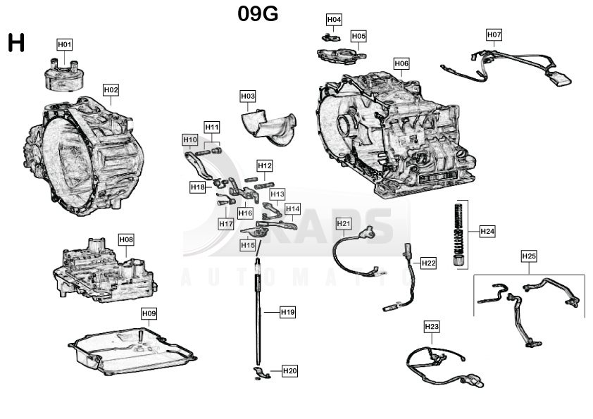 Схема акпп 09g фольксваген