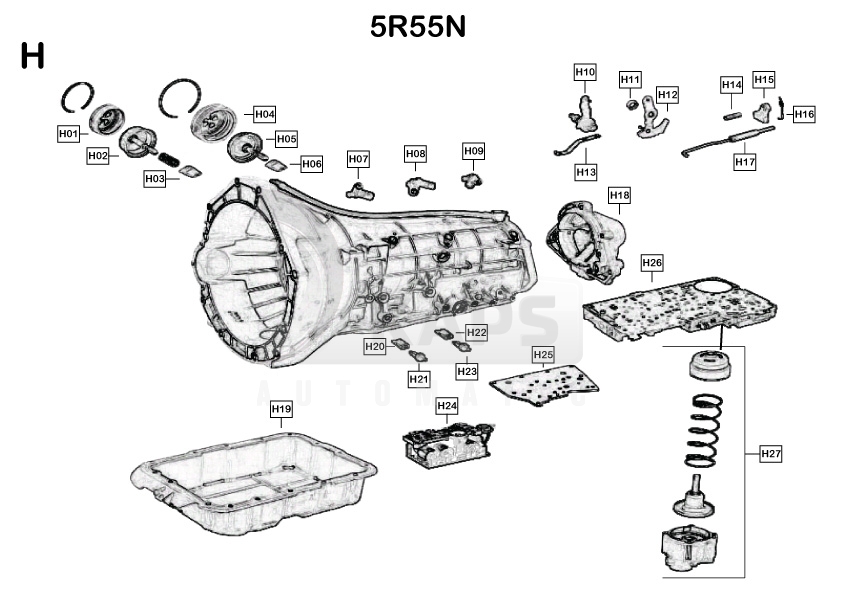 Схема акпп 5r55s